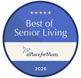Best of senior living award for Traditions of Hanover in Bethlehem, Pennsylvania